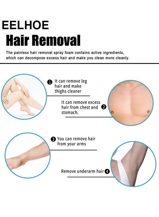 EELHOE Hair Removal Spray For Women, Painless Hair Removal Spray Armpit Gentle Hair Remover Refreshing Quick Hair Removal Spray, Gentle And Skin Friendly, Natural Ingredient Hair Removal Spray For Women 50ML - Image 5